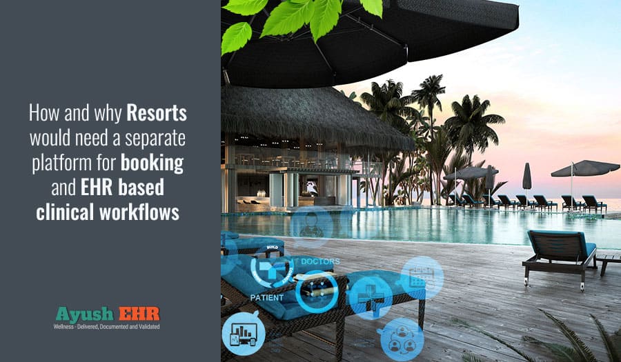 How and why Resorts would need a separate platform for booking and EHR based clinical workflows